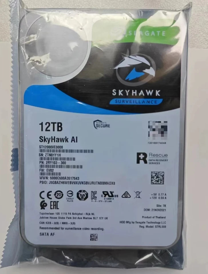 Seagate SkyHawk AI 12TB ST12000VE0008 Hard Drive