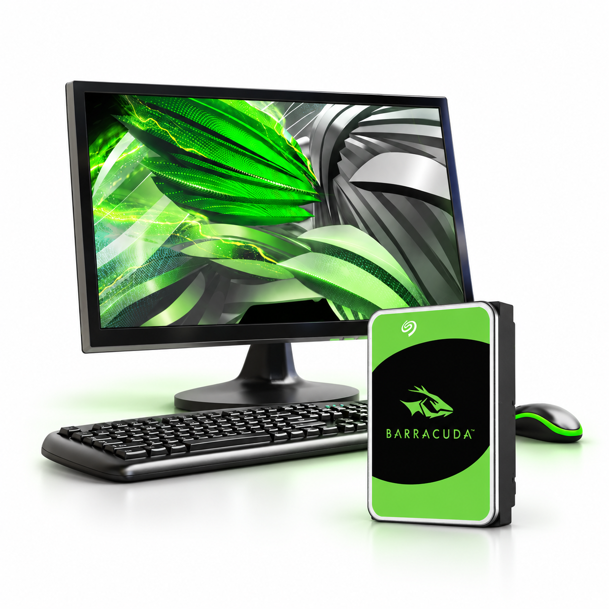 Illustration of desktop internal hard drives